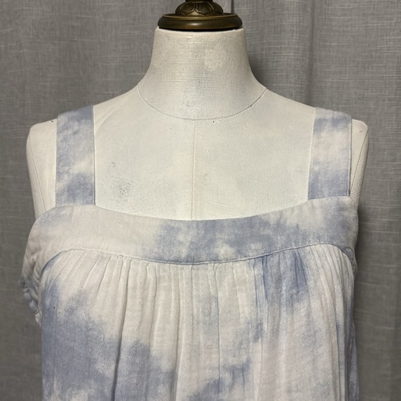 Rails Dress-xs-Cotton-Blue & White-Tie Dye Cloud Vibes-Lined-Two Button Closure - Picture 3 of 15